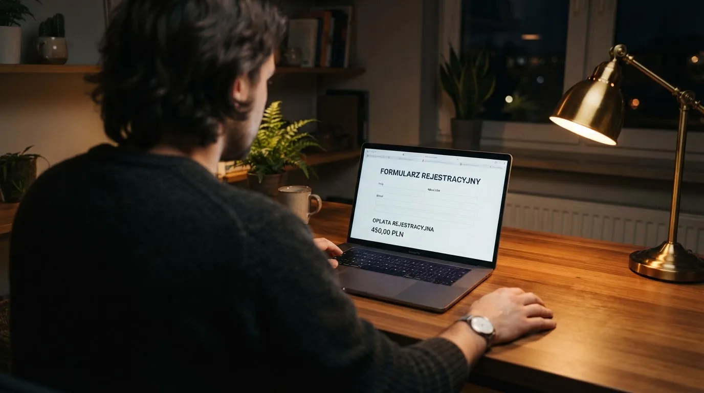 Ekran z warunkami bonusu powitalnego podczas rejestracji w kasynie online